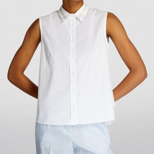 Sleeveless  white  blouses